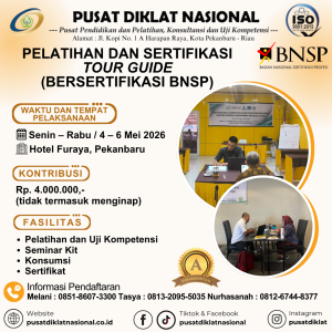 Read more about the article Pelatihan dan Sertifikasi Tour Guide (Bersertifikasi BNSP)